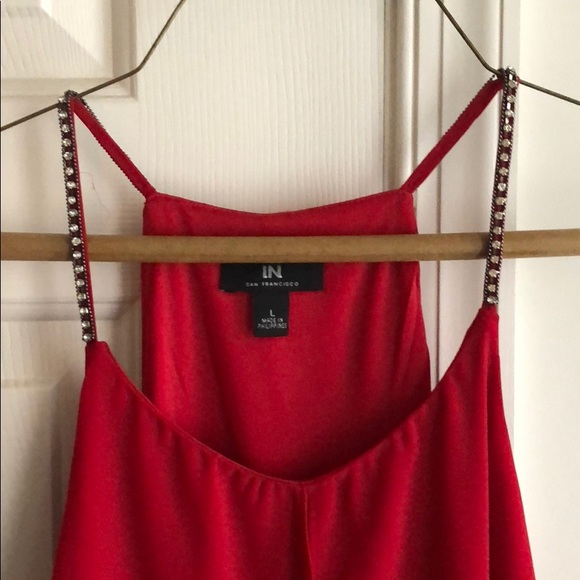 Red IN Cocktail Dress Size L - Picture 3 of 3